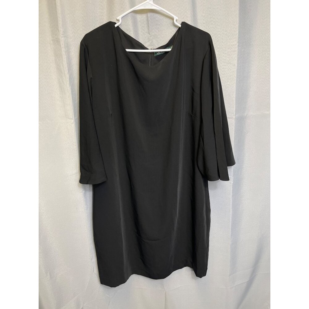 Lauren Ralph Lauren SKU 557 Womens Black Shift Dress Size 16